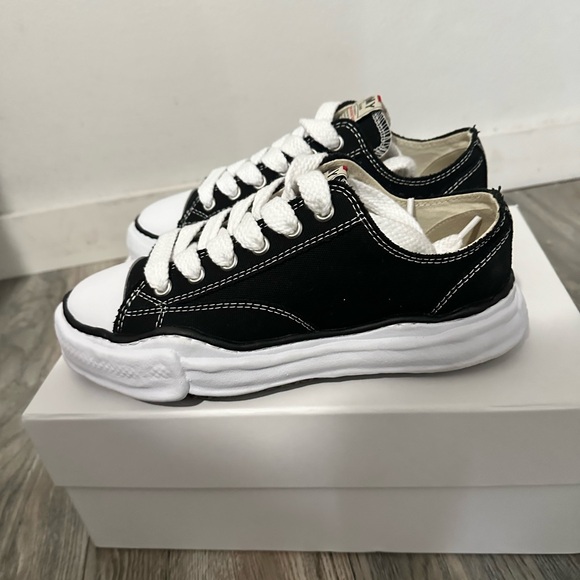Size 41 Maison Mihara Yasuhiro Peterson OG Sole Canvas Low top Black and white - Picture 8 of 11